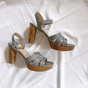 Ralph Lauren Heels Soffia Burnished Leather Sandal